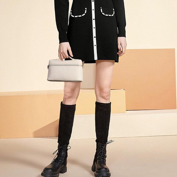 KALIDI Quiet Luxury Crossbody Bag in Apricot White - Chic & Spacious Style - Picture 6 of 6